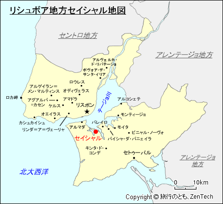 リシュボア地方セイシャル地図