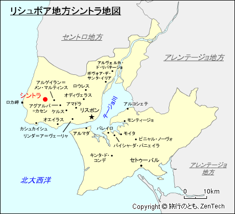 リシュボア地方シントラ地図