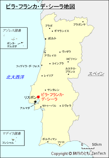 ビラ・フランカ・デ・シーラ地図