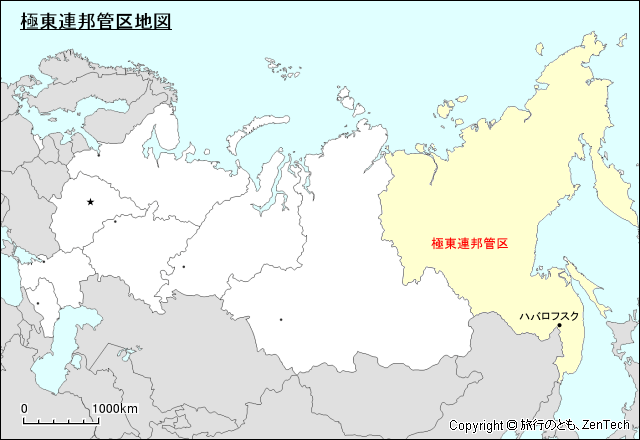 極東連邦管区地図