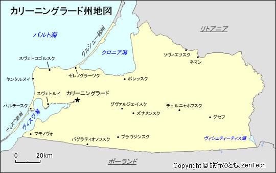 カリーニングラード州地図