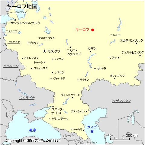 ヨーロッパ・ロシア地域キーロフ地図