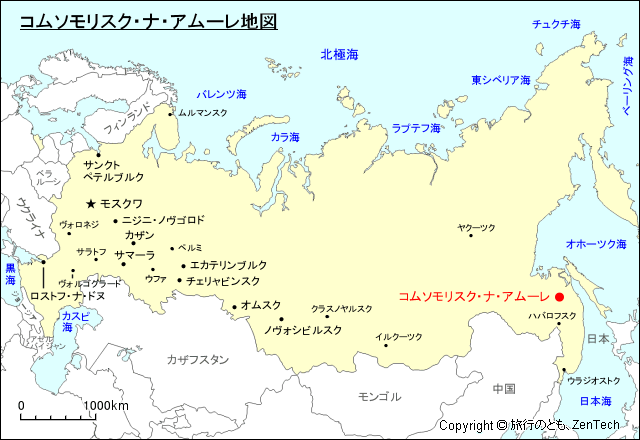 コムソモリスク・ナ・アムーレ地図