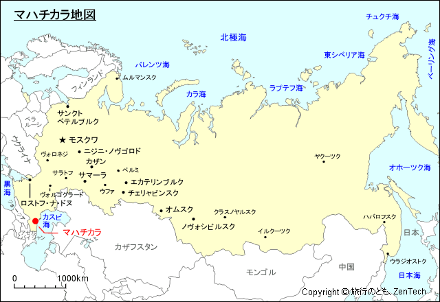 マハチカラ地図