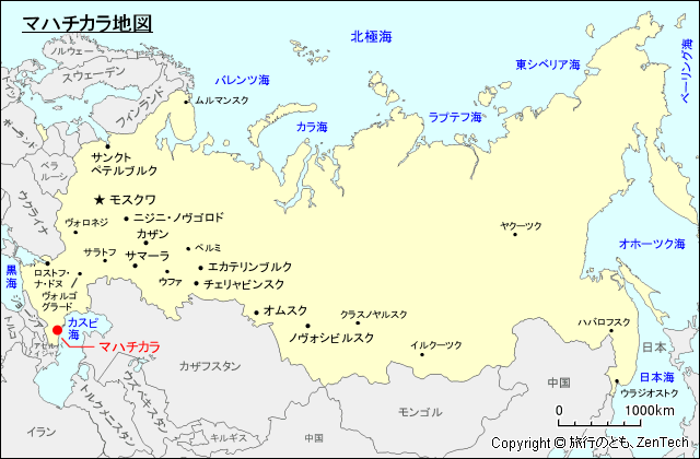 マハチカラ地図