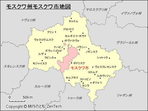 モスクワ州モスクワ市地図