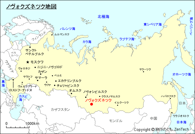 ノヴォクズネツク地図