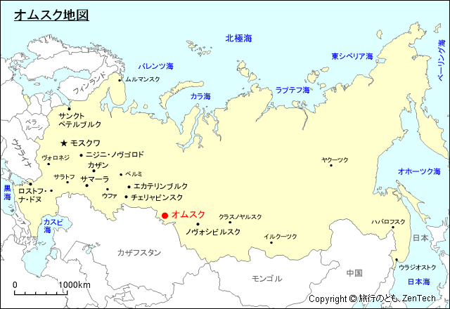 オムスク地図