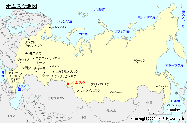 オムスク地図