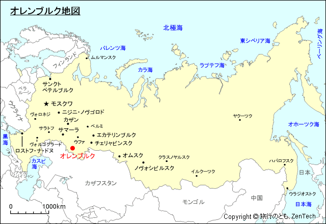 オレンブルク地図