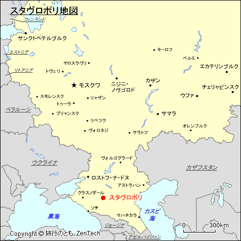 ヨーロッパ・ロシア地域スタヴロポリ地図