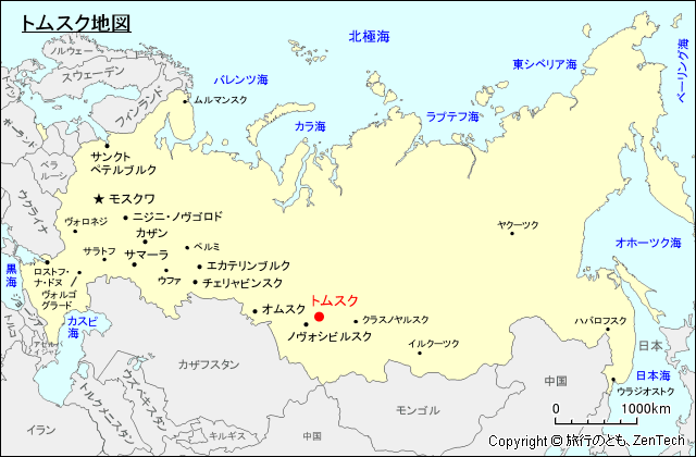 トムスク地図