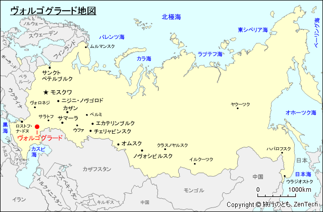 ヴォルゴグラード地図