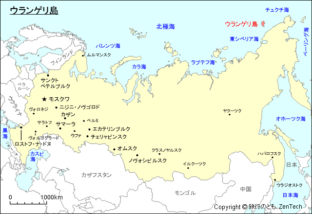 ウランゲリ島地図