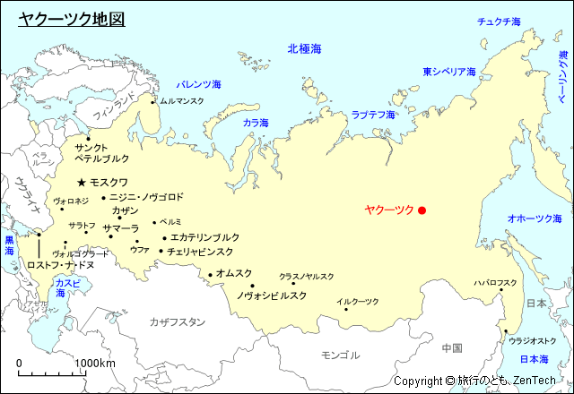 ヤクーツク地図