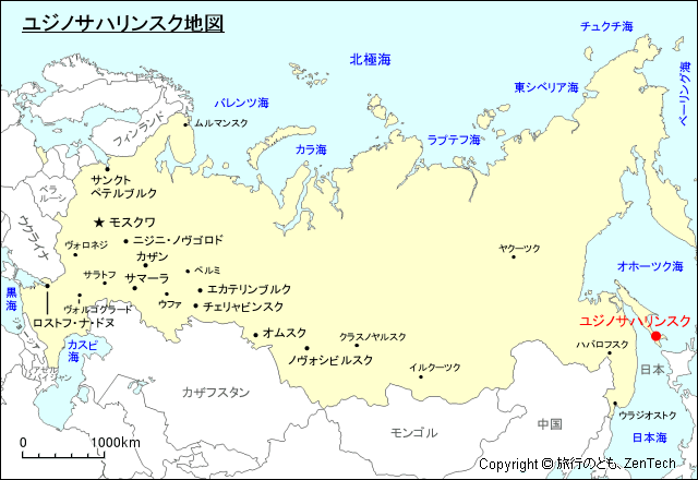 ユジノサハリンスク地図