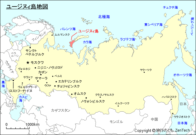 ユージヌィ島地図