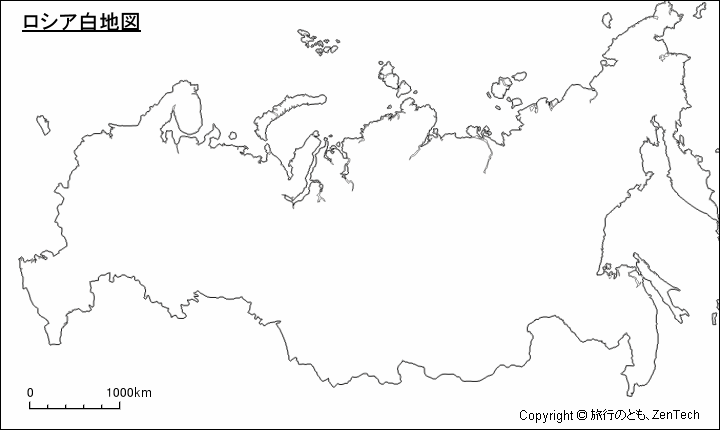ロシア白地図