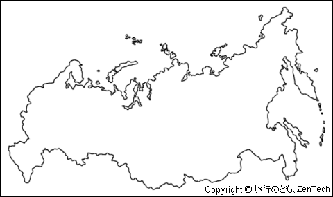 ロシア白地図