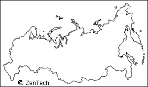 ロシア白地図