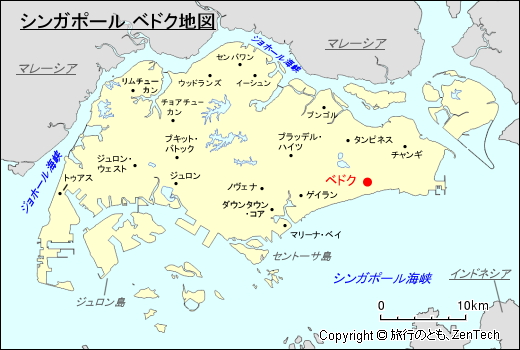 シンガポール ベドク地図