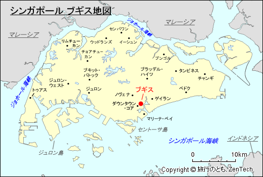 シンガポール ブギス地図