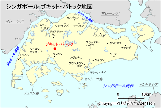 シンガポール ブキット・バトック地図