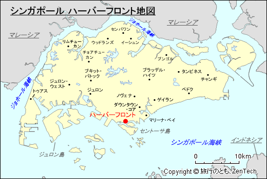 シンガポール ハーバーフロント地図