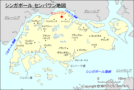 シンガポール センバワン地図