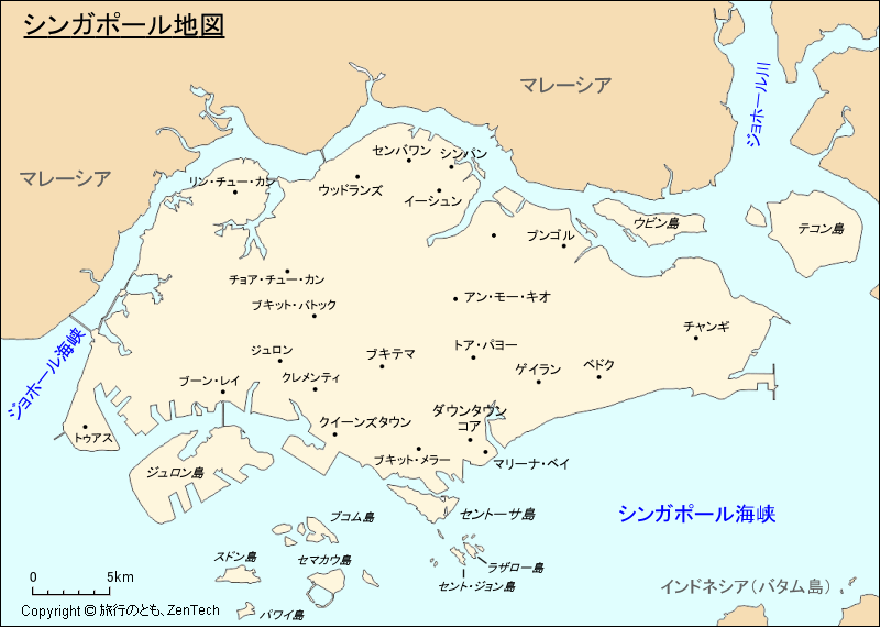 シンガポール地図 旅行のとも Zentech