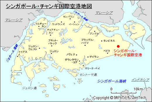 シンガポール・チャンギ国際空港地図