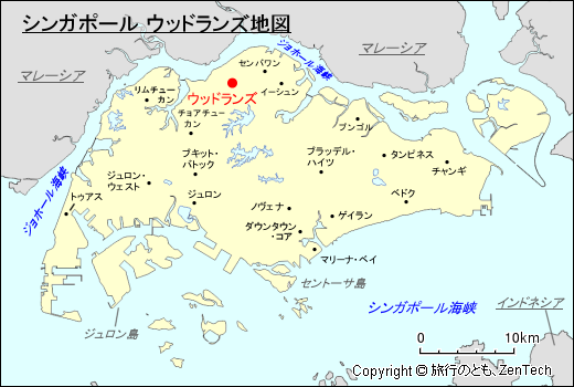 シンガポール ウッドランズ地図