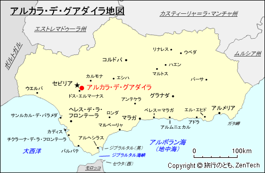 アルカラ・デ・グアダイラ地図