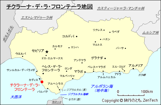 チクラーナ・デ・ラ・フロンテーラ地図