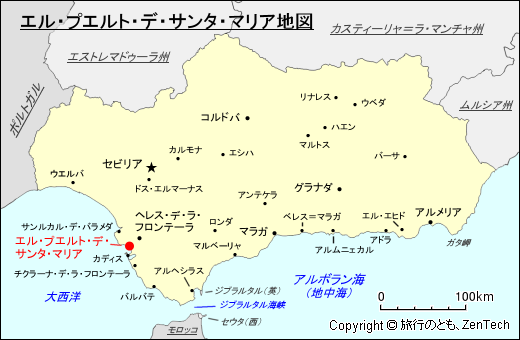 エル・プエルト・デ・サンタ・マリア地図