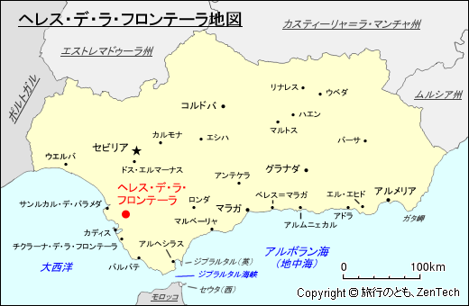 ヘレス・デ・ラ・フロンテーラ地図