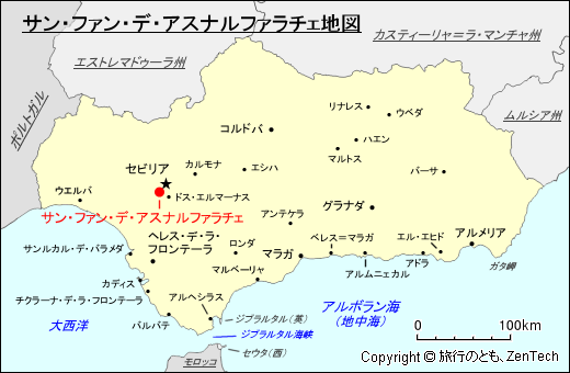 サン・ファン・デ・アスナルファラチェ地図