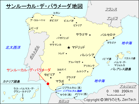 サンルーカル・デ・バラメーダ地図