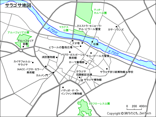 サラゴサ地図