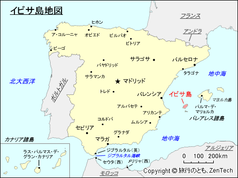 イビサ島地図