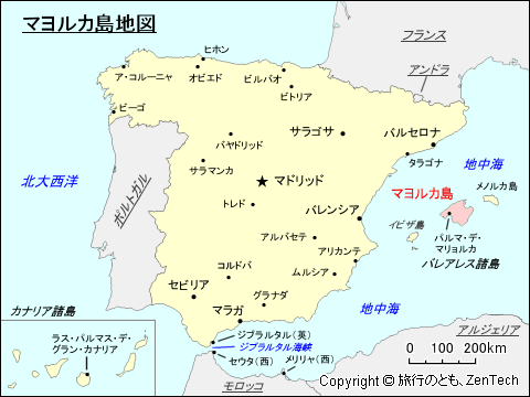 マヨルカ島地図