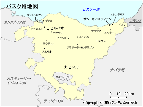 バスク州地図