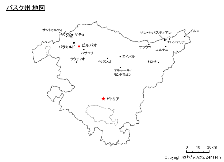 スペイン バスク州地図 旅行のとも Zentech