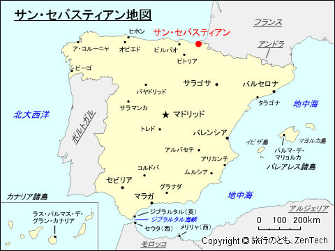 サン・セバスティアン地図