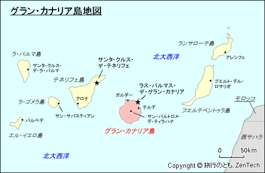 グラン・カナリア島地図