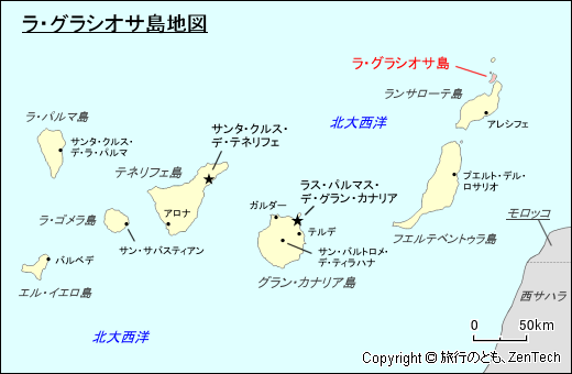 ラ・グラシオサ島地図