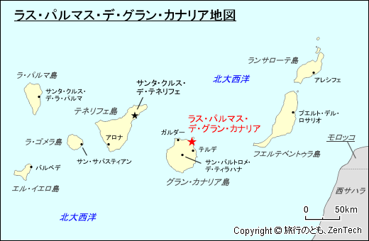 ラス・パルマス・デ・グラン・カナリア地図