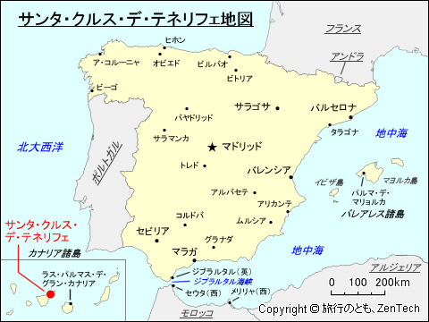 サンタ・クルス・デ・テネリフェ地図