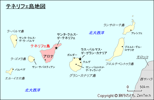 テネリフェ島地図