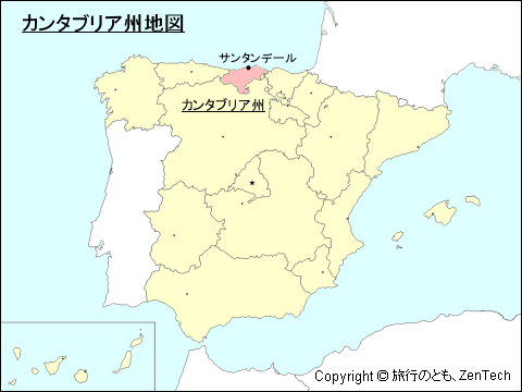 カンタブリア州地図